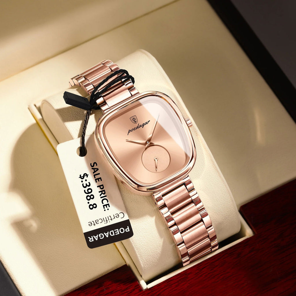 POEDAGAR Luxury Watch for Woman Waterproof Stainless Steel Quartz Ladies Watch High Quality Women's Watches Elegant Female Clock - CHRISTDEST GLOBAL SERVICE