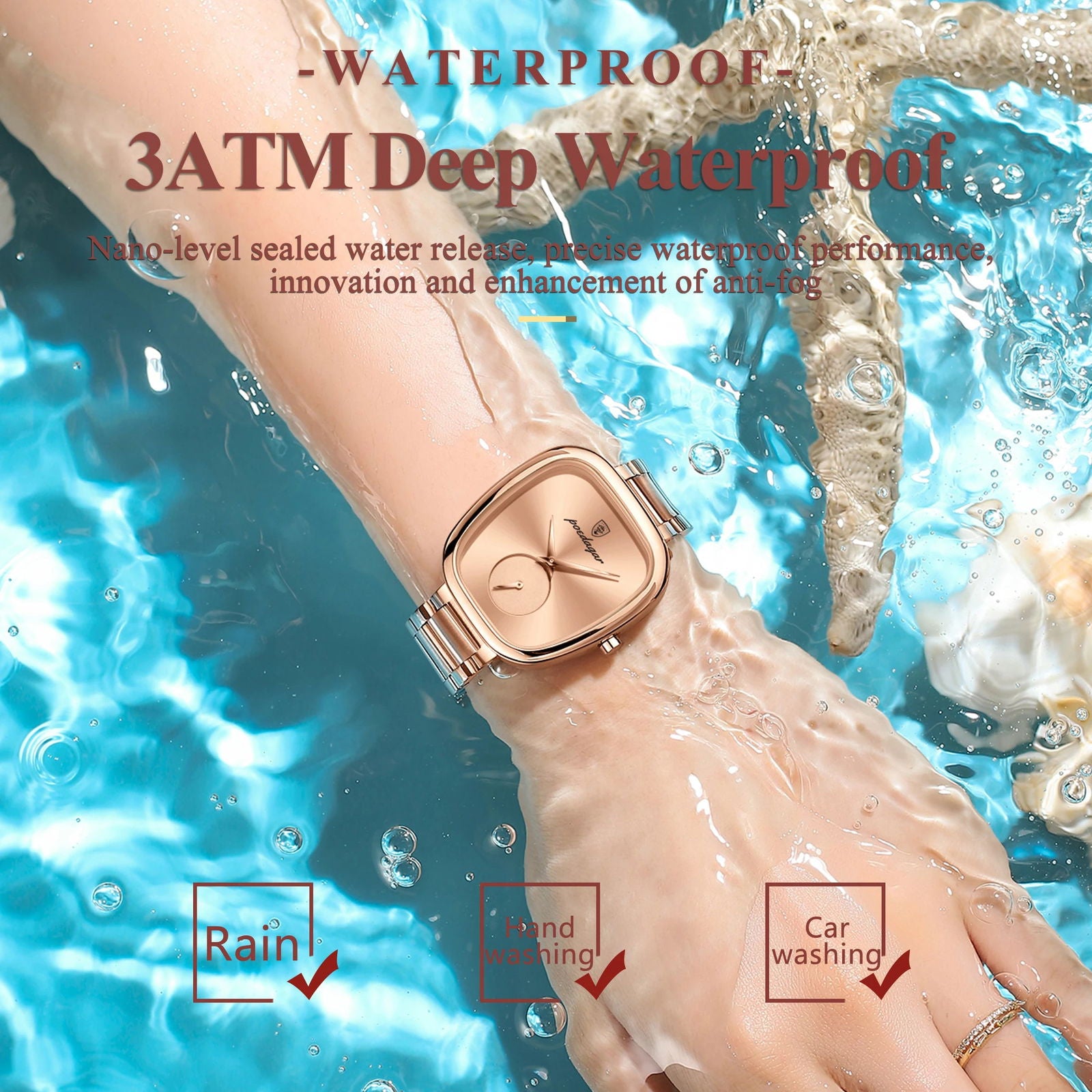 POEDAGAR Luxury Watch for Woman Waterproof Stainless Steel Quartz Ladies Watch High Quality Women's Watches Elegant Female Clock - CHRISTDEST GLOBAL SERVICE