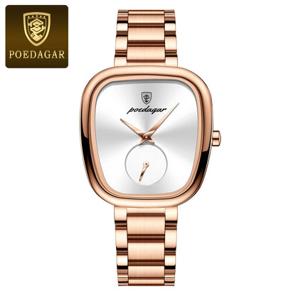 POEDAGAR Luxury Watch for Woman Waterproof Stainless Steel Quartz Ladies Watch High Quality Women's Watches Elegant Female Clock - CHRISTDEST GLOBAL SERVICE