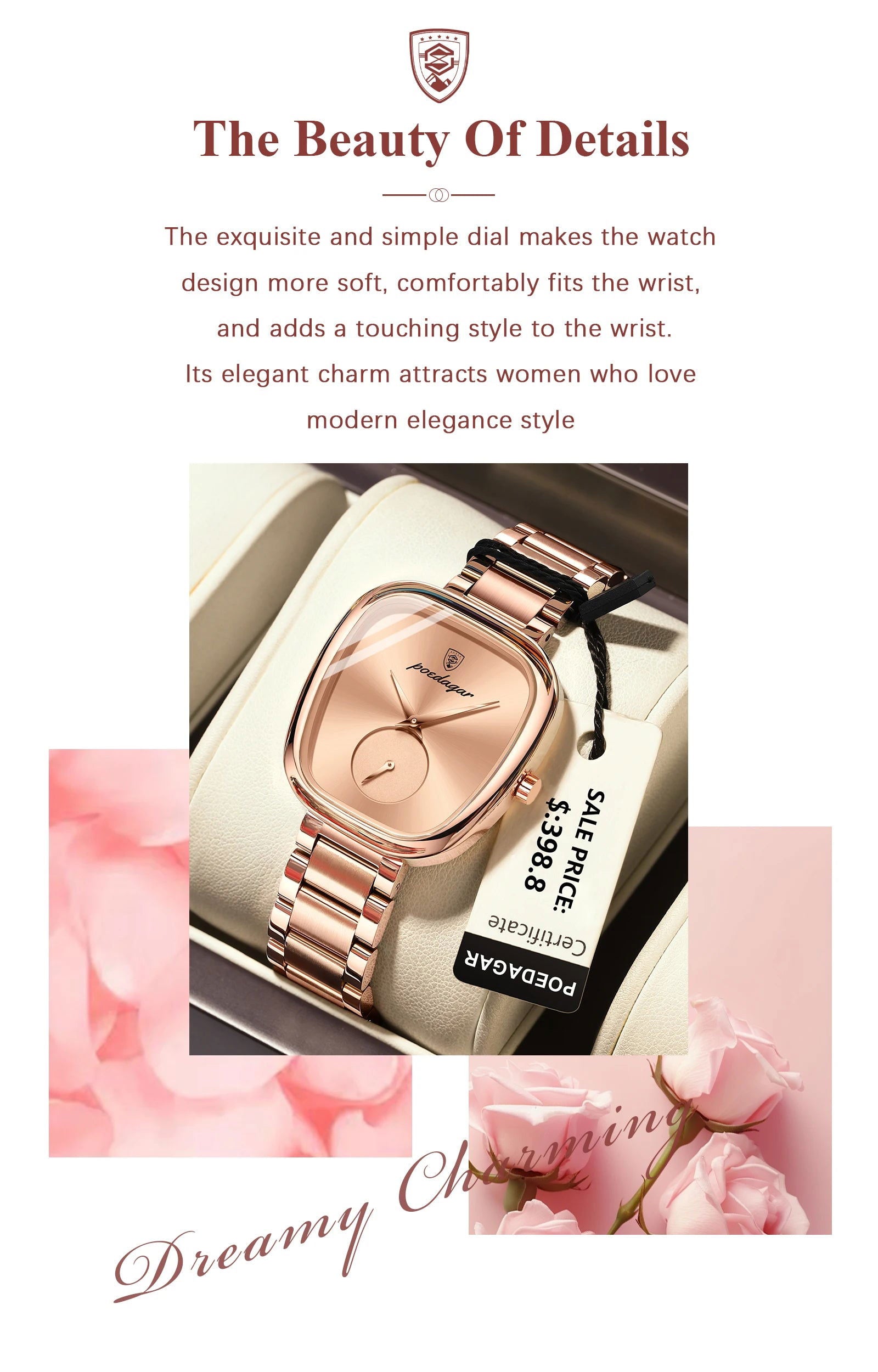 POEDAGAR Luxury Watch for Woman Waterproof Stainless Steel Quartz Ladies Watch High Quality Women's Watches Elegant Female Clock - CHRISTDEST GLOBAL SERVICE