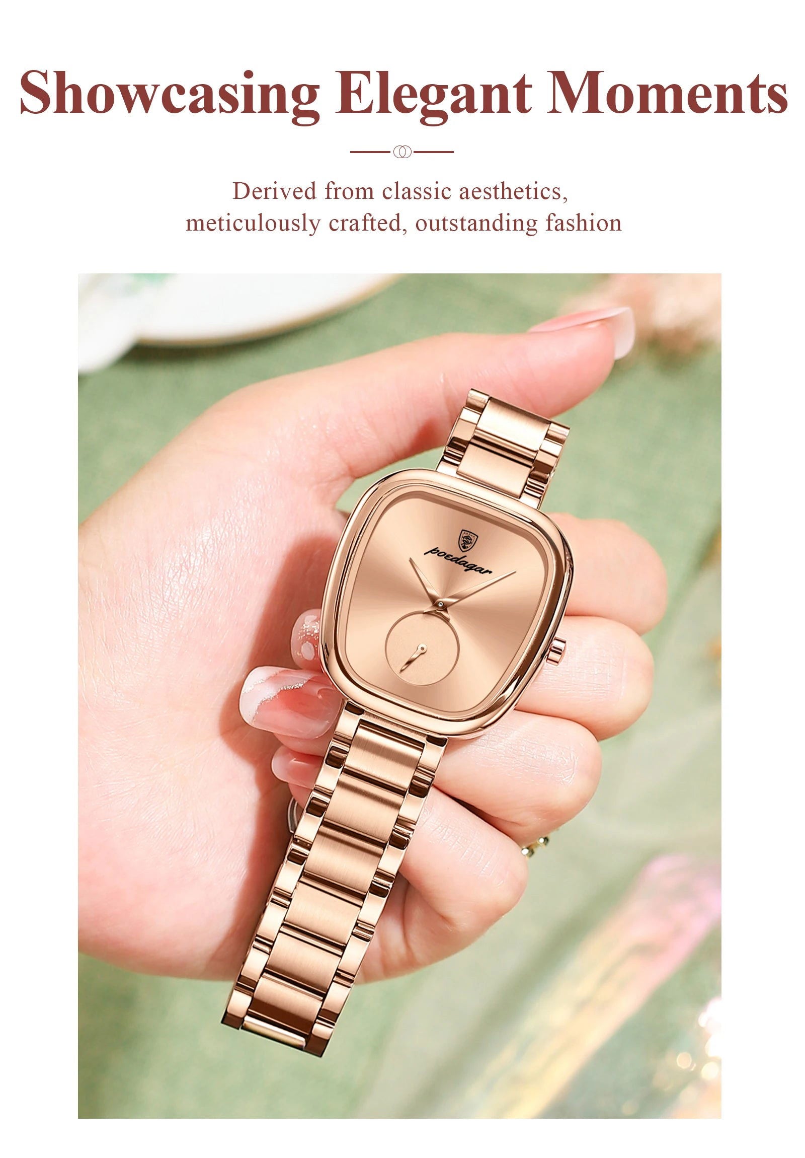 POEDAGAR Luxury Watch for Woman Waterproof Stainless Steel Quartz Ladies Watch High Quality Women's Watches Elegant Female Clock - CHRISTDEST GLOBAL SERVICE