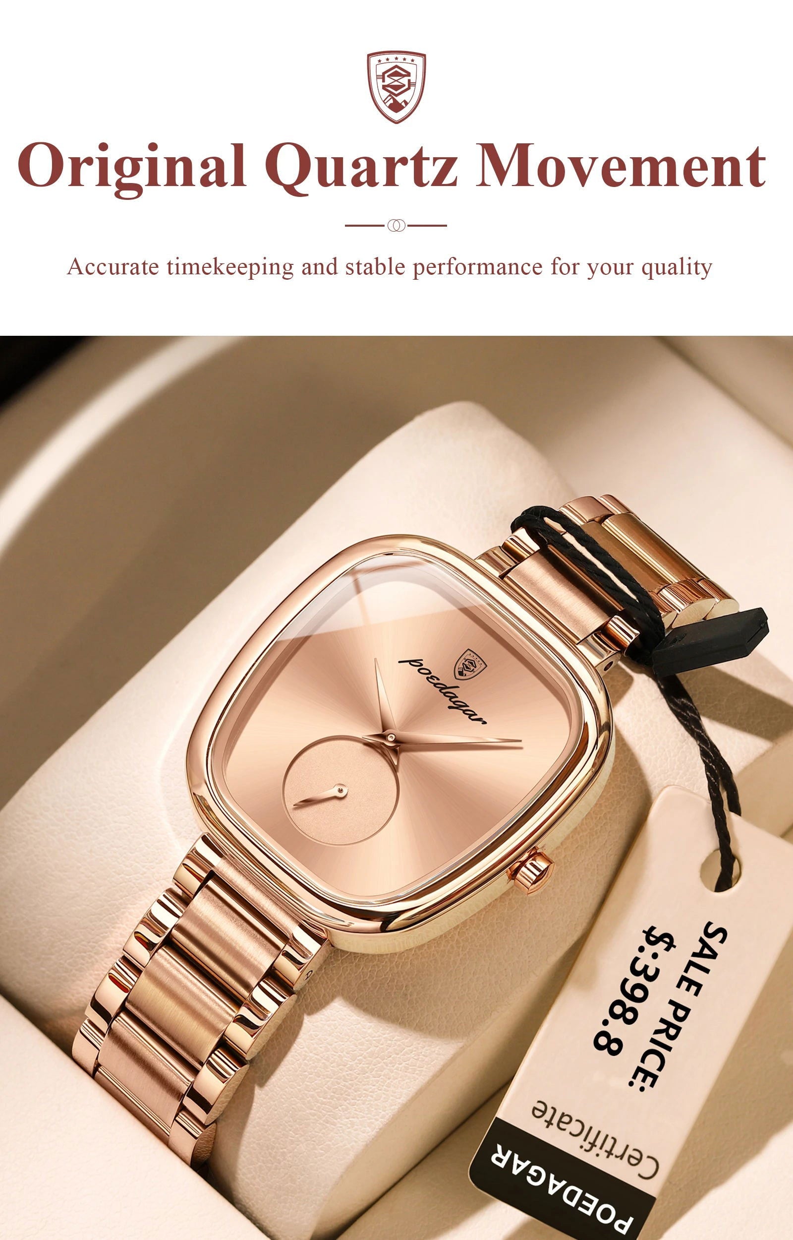 POEDAGAR Luxury Watch for Woman Waterproof Stainless Steel Quartz Ladies Watch High Quality Women's Watches Elegant Female Clock - CHRISTDEST GLOBAL SERVICE