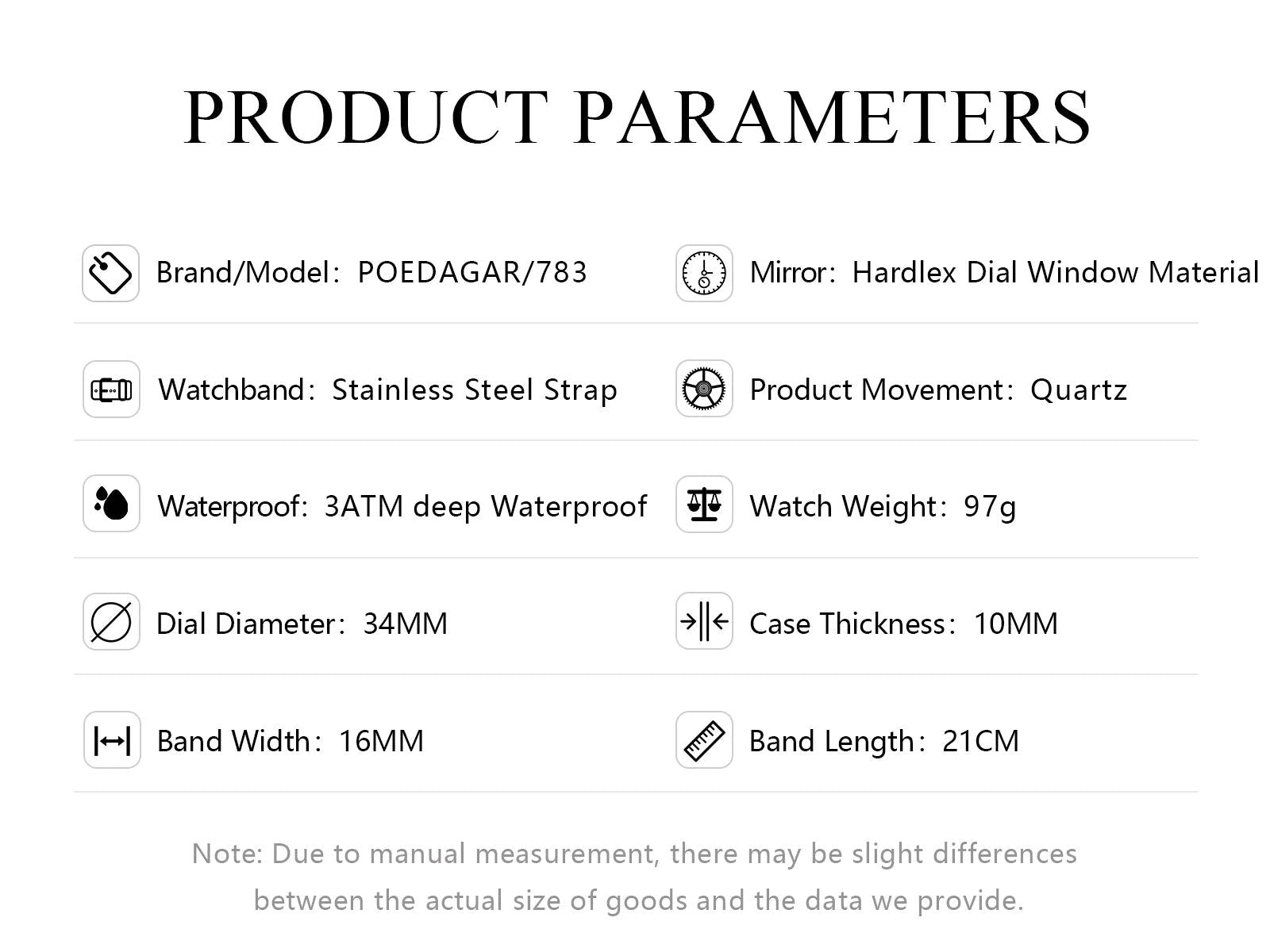POEDAGAR Luxury Watch for Woman Waterproof Stainless Steel Quartz Ladies Watch High Quality Women's Watches Elegant Female Clock - CHRISTDEST GLOBAL SERVICE