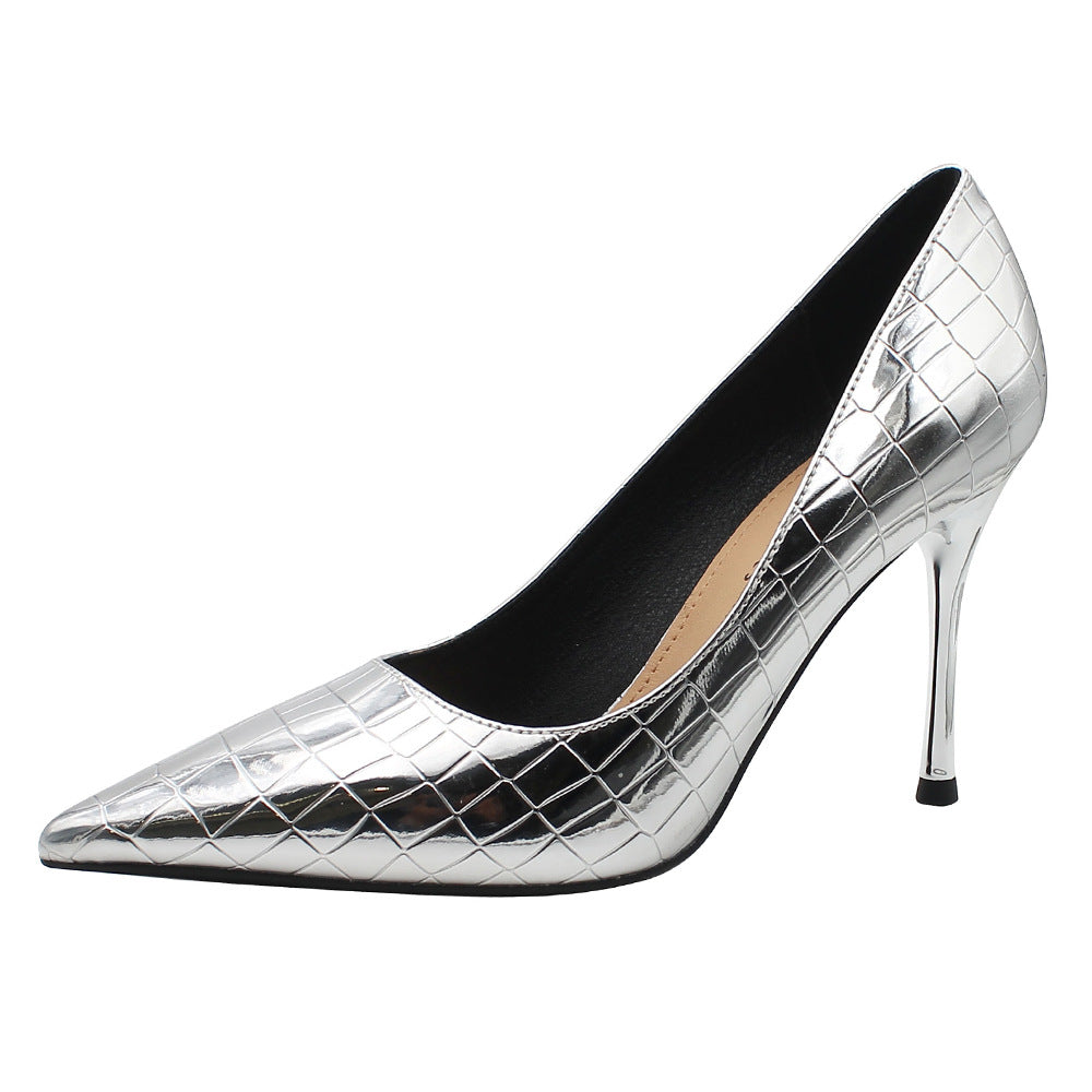 Patent Leather High Heels French Pointed Toe - CHRISTDEST GLOBAL SERVICE