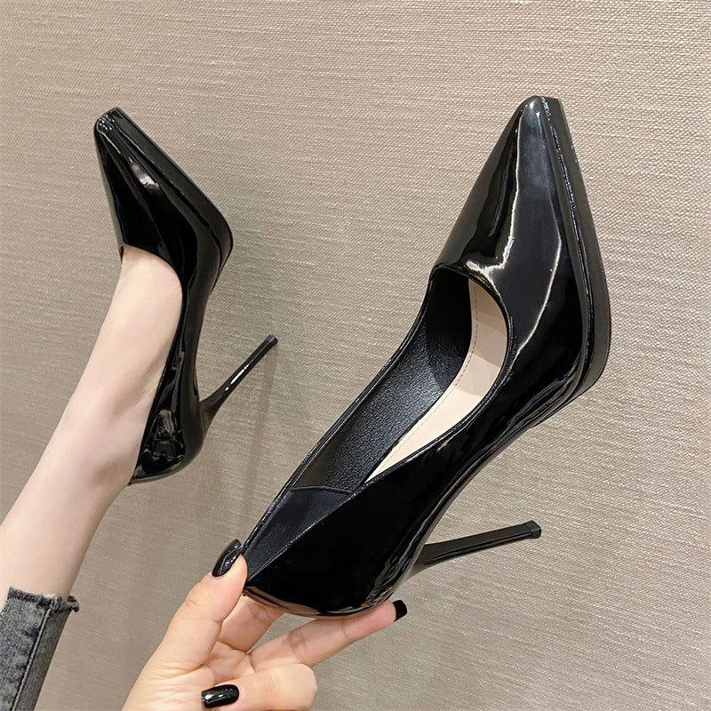 Patent Leather Sexy Women's Shoes Fashion Pointed Stiletto Heel Classy High Heels - CHRISTDEST GLOBAL SERVICE