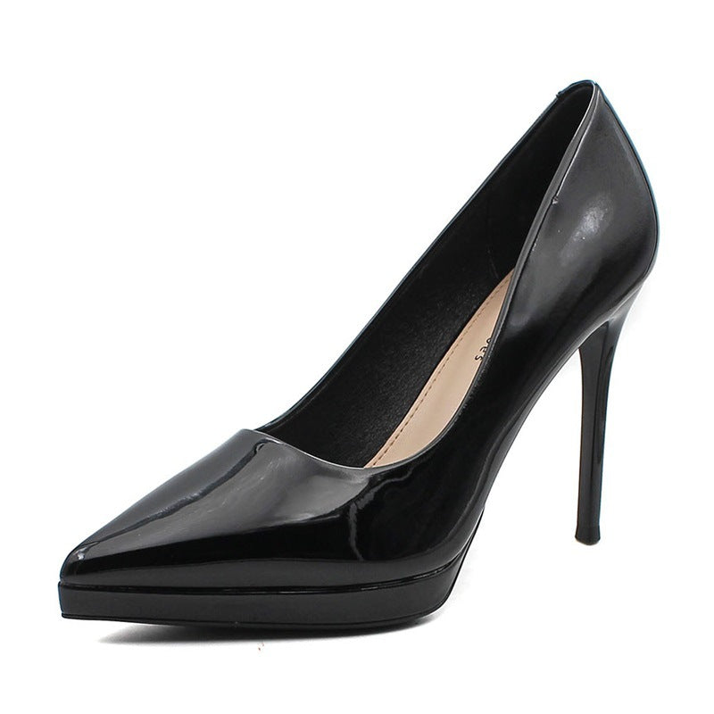 Patent Leather Sexy Women's Shoes Fashion Pointed Stiletto Heel Classy High Heels - CHRISTDEST GLOBAL SERVICE
