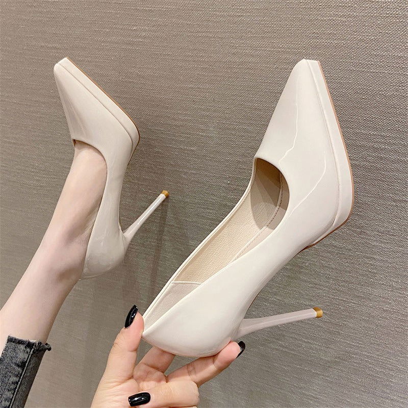 Patent Leather Sexy Women's Shoes Fashion Pointed Stiletto Heel Classy High Heels - CHRISTDEST GLOBAL SERVICE
