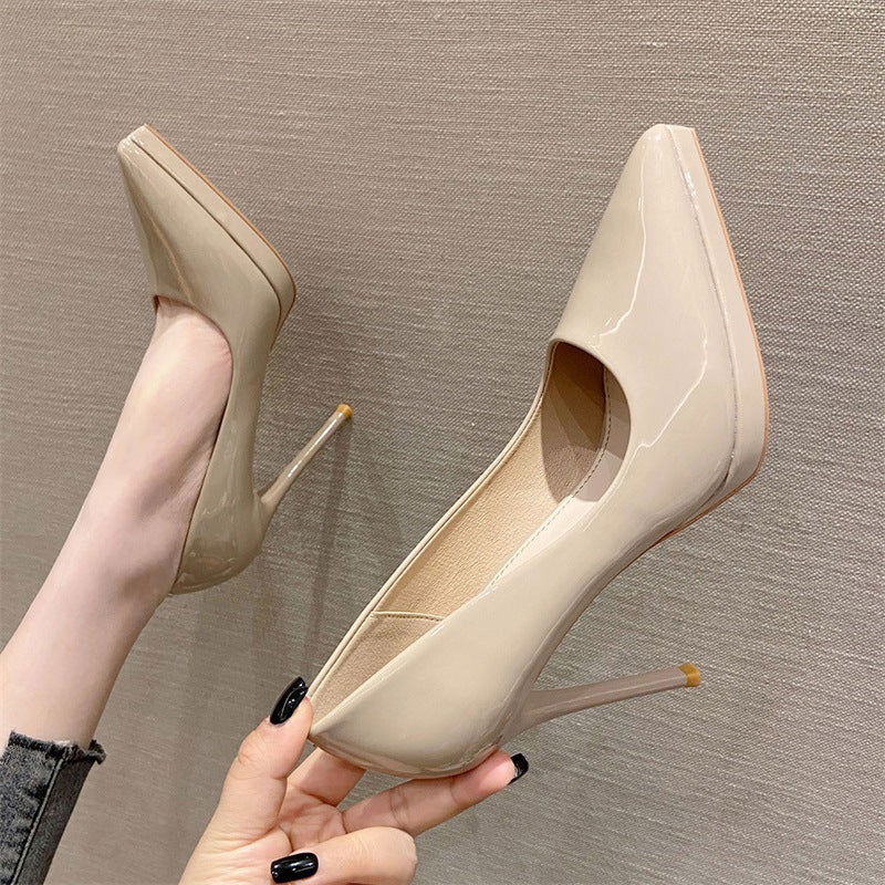Patent Leather Sexy Women's Shoes Fashion Pointed Stiletto Heel Classy High Heels - CHRISTDEST GLOBAL SERVICE