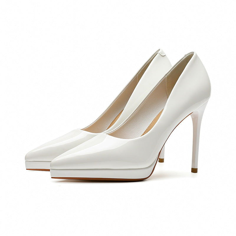 Patent Leather Sexy Women's Shoes Fashion Pointed Stiletto Heel Classy High Heels - CHRISTDEST GLOBAL SERVICE