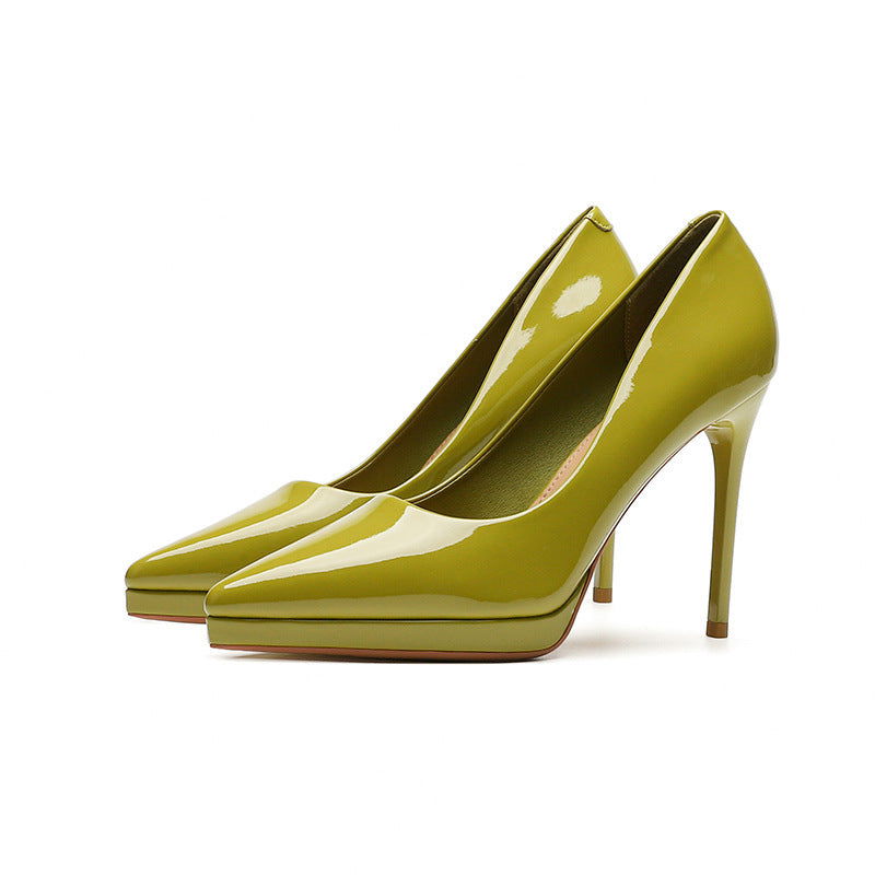 Patent Leather Sexy Women's Shoes Fashion Pointed Stiletto Heel Classy High Heels - CHRISTDEST GLOBAL SERVICE