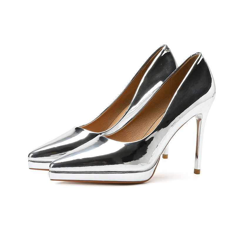 Patent Leather Sexy Women's Shoes Fashion Pointed Stiletto Heel Classy High Heels - CHRISTDEST GLOBAL SERVICE