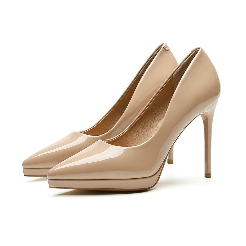 Patent Leather Sexy Women's Shoes Fashion Pointed Stiletto Heel Classy High Heels - CHRISTDEST GLOBAL SERVICE