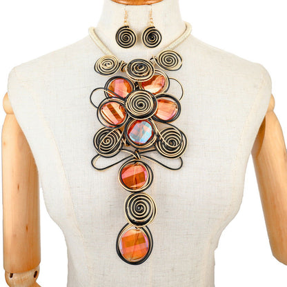 Popular Jewelry Glass Aluminum Wire Handmade Necklace Set - CHRISTDEST GLOBAL SERVICE