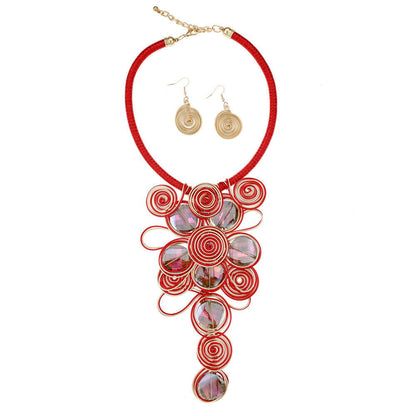 Popular Jewelry Glass Aluminum Wire Handmade Necklace Set - CHRISTDEST GLOBAL SERVICE