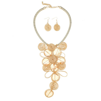 Popular Jewelry Glass Aluminum Wire Handmade Necklace Set - CHRISTDEST GLOBAL SERVICE