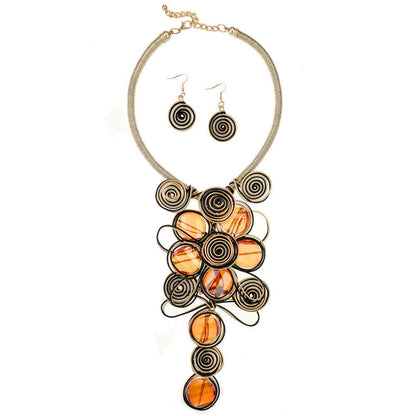 Popular Jewelry Glass Aluminum Wire Handmade Necklace Set - CHRISTDEST GLOBAL SERVICE