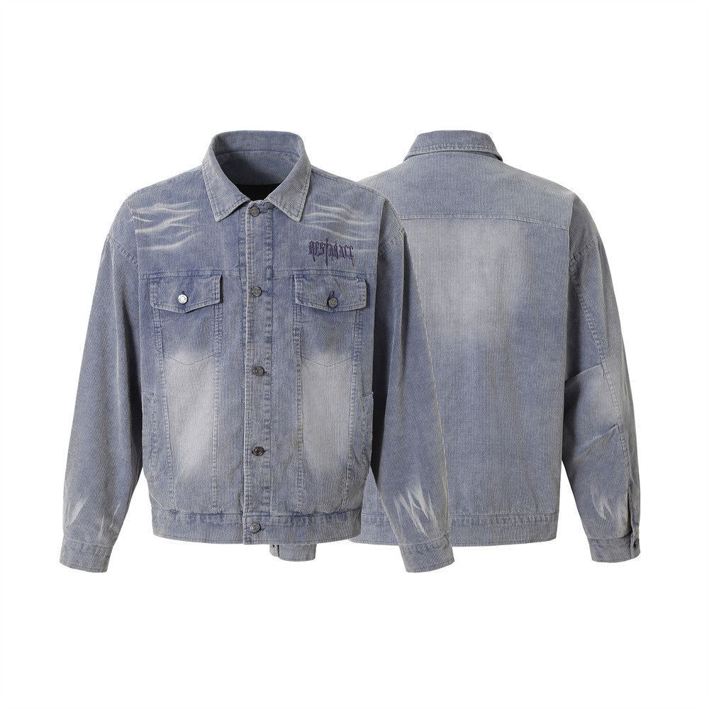 Punk Distressed Niche Corduroy Jacket Jacket - CHRISTDEST GLOBAL SERVICE