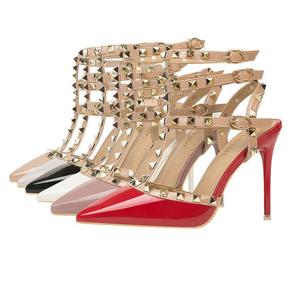 Rivet Hollow-out Roman Fashion Sandals - CHRISTDEST GLOBAL SERVICE
