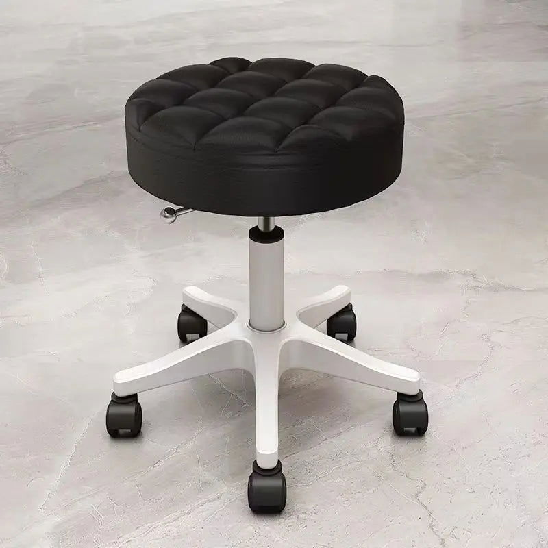 Round Stool Chair for Beauty Salon Barber Shop Adjustable Rotating Lifting With Wheels Beauty Eyelash Stool Chair Furniture - CHRISTDEST GLOBAL SERVICE