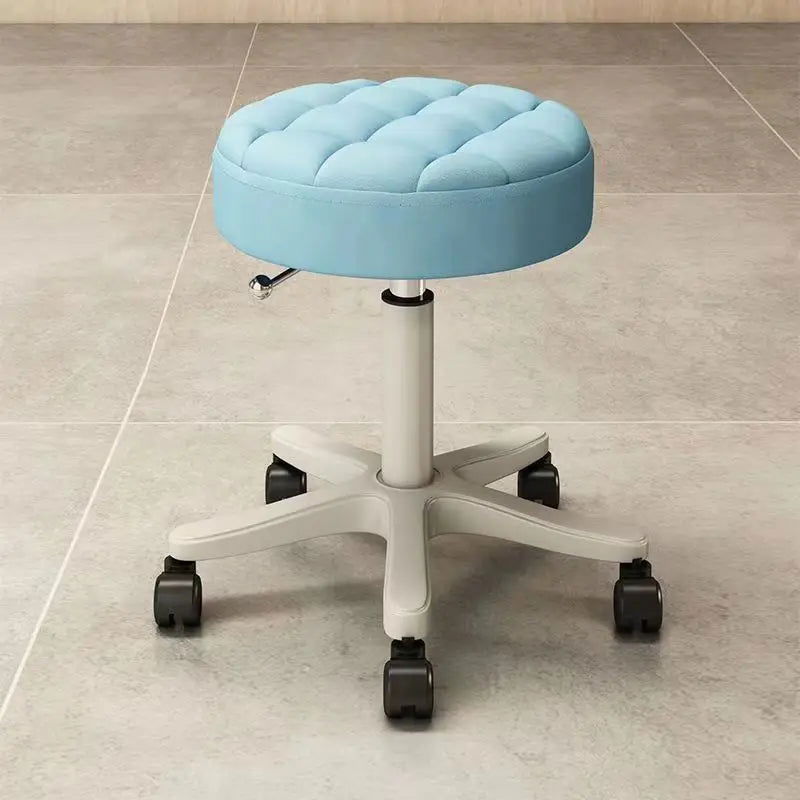 Round Stool Chair for Beauty Salon Barber Shop Adjustable Rotating Lifting With Wheels Beauty Eyelash Stool Chair Furniture - CHRISTDEST GLOBAL SERVICE