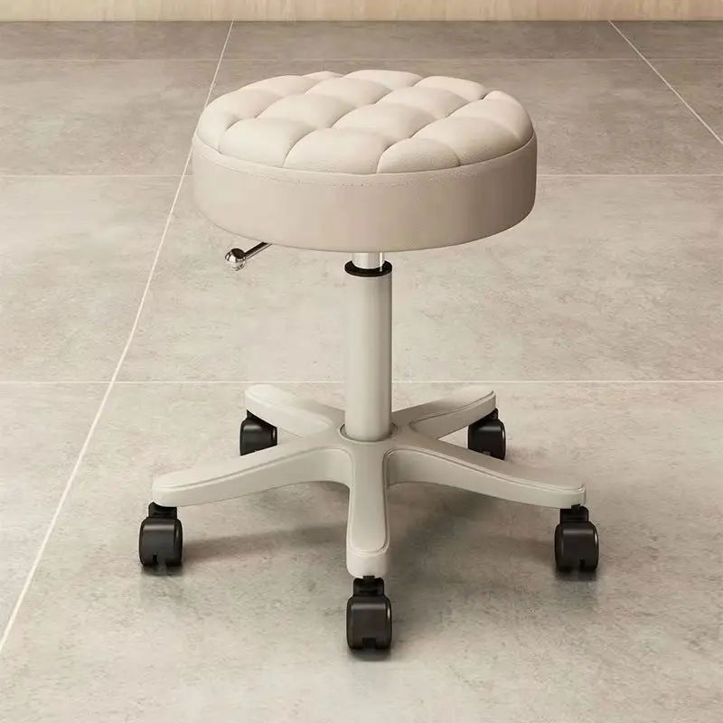Round Stool Chair for Beauty Salon Barber Shop Adjustable Rotating Lifting With Wheels Beauty Eyelash Stool Chair Furniture - CHRISTDEST GLOBAL SERVICE