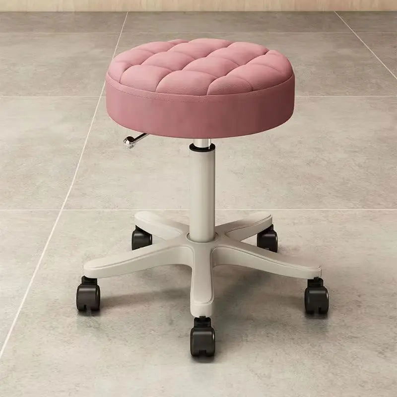 Round Stool Chair for Beauty Salon Barber Shop Adjustable Rotating Lifting With Wheels Beauty Eyelash Stool Chair Furniture - CHRISTDEST GLOBAL SERVICE