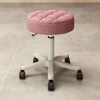 Round Stool Chair for Beauty Salon Barber Shop Adjustable Rotating Lifting With Wheels Beauty Eyelash Stool Chair Furniture - CHRISTDEST GLOBAL SERVICE