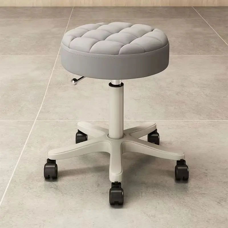 Round Stool Chair for Beauty Salon Barber Shop Adjustable Rotating Lifting With Wheels Beauty Eyelash Stool Chair Furniture - CHRISTDEST GLOBAL SERVICE
