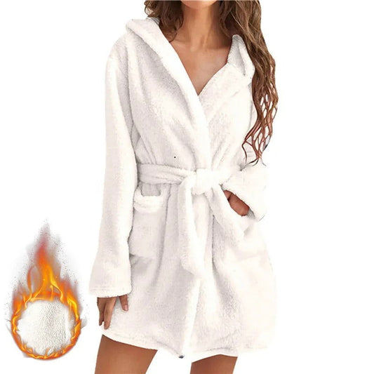Roupão de Veludo coral Monocromático Feminino - CHRISTDEST GLOBAL SERVICE