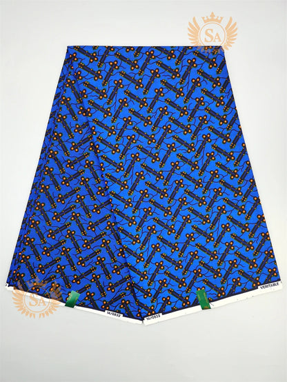 Veritable Wax Guaranteed Real wax print fabric dutch hollandais pagne africa Dress 100% Cotton n11 - CHRISTDEST GLOBAL SERVICE