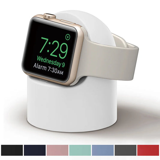 For Apple Watch Charger Stand iWatch Ultra/8/SE2/7/6/SE/4/3 49mm/45mm/44mm/42mm/41mm/40mm/38mm Durable Silicone Nightstand Mode