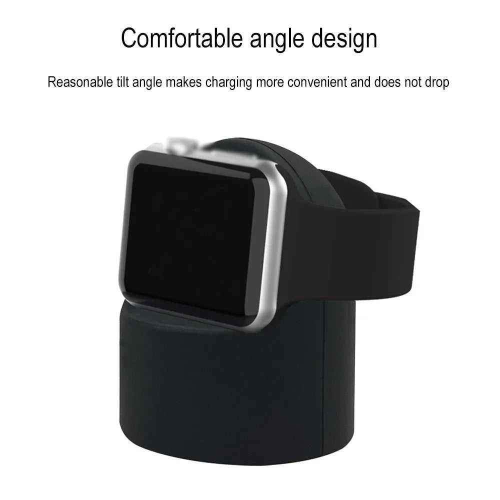 Durable Silicone Nightstand Mode For Apple Watch Charger Stand iWatch Ultra/8/SE2/7/6/SE/4/3 49mm/45mm/44mm/42mm/41mm/40mm/38mm