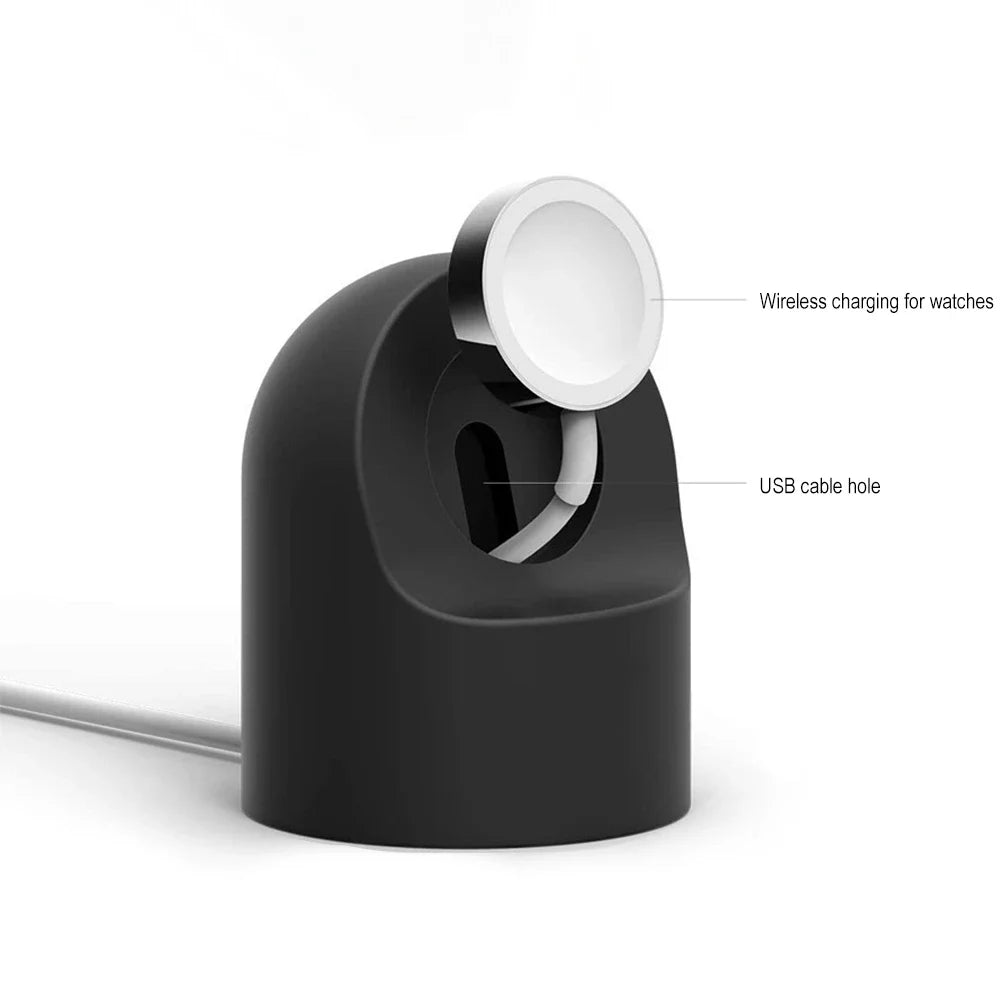 Durable Silicone Nightstand Mode For Apple Watch Charger Stand iWatch Ultra/8/SE2/7/6/SE/4/3 49mm/45mm/44mm/42mm/41mm/40mm/38mm