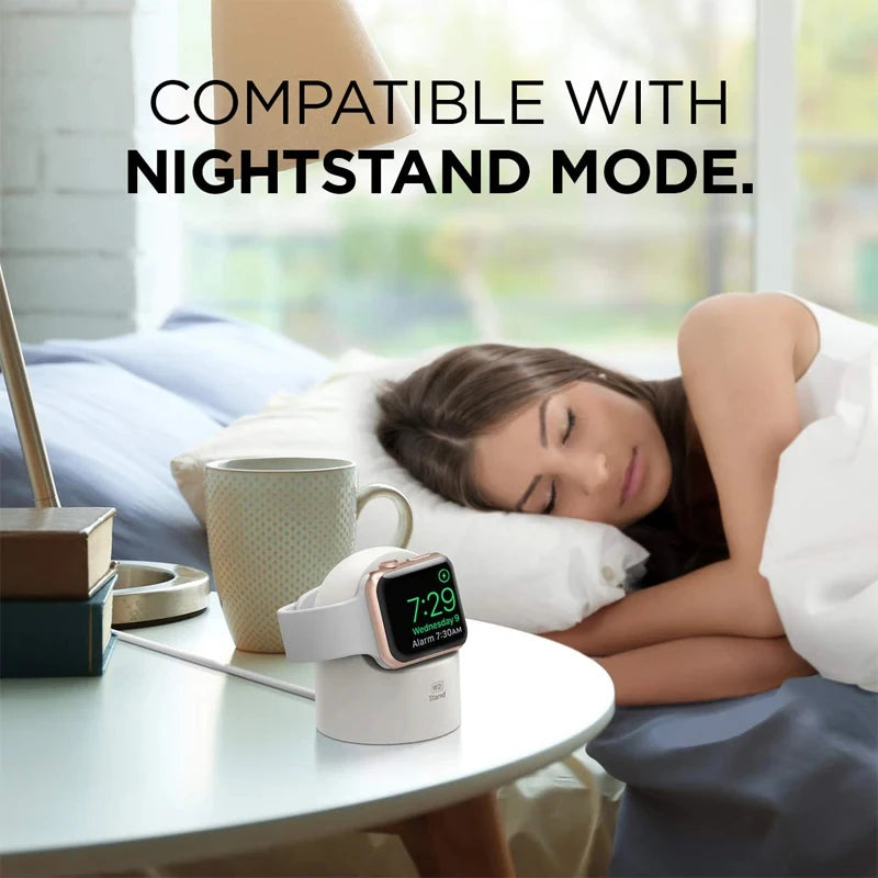 Silicone Charing Nightstand For Apple Watch Charger Stand iWatch Band Ultra2/9/8/SE/7/6/SE/4/3 49mm/45mm/44mm/42mm/41mm/40mm