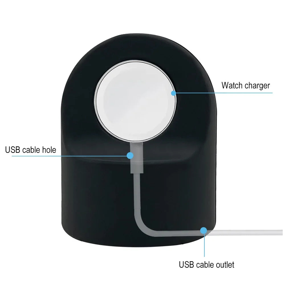 Durable Silicone Nightstand Mode For Apple Watch Charger Stand iWatch Ultra/8/SE2/7/6/SE/4/3 49mm/45mm/44mm/42mm/41mm/40mm/38mm