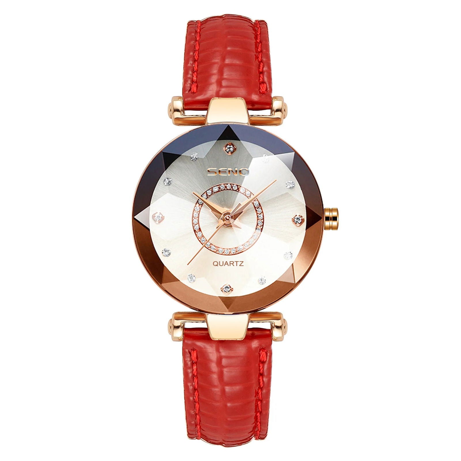 SENO Ocean Star Women Crystal Watch 2024 Top Brand Luxury Rose Gold Women Bracelet Watch for Ladies Wrist Watch Relogio Feminino - CHRISTDEST GLOBAL SERVICE