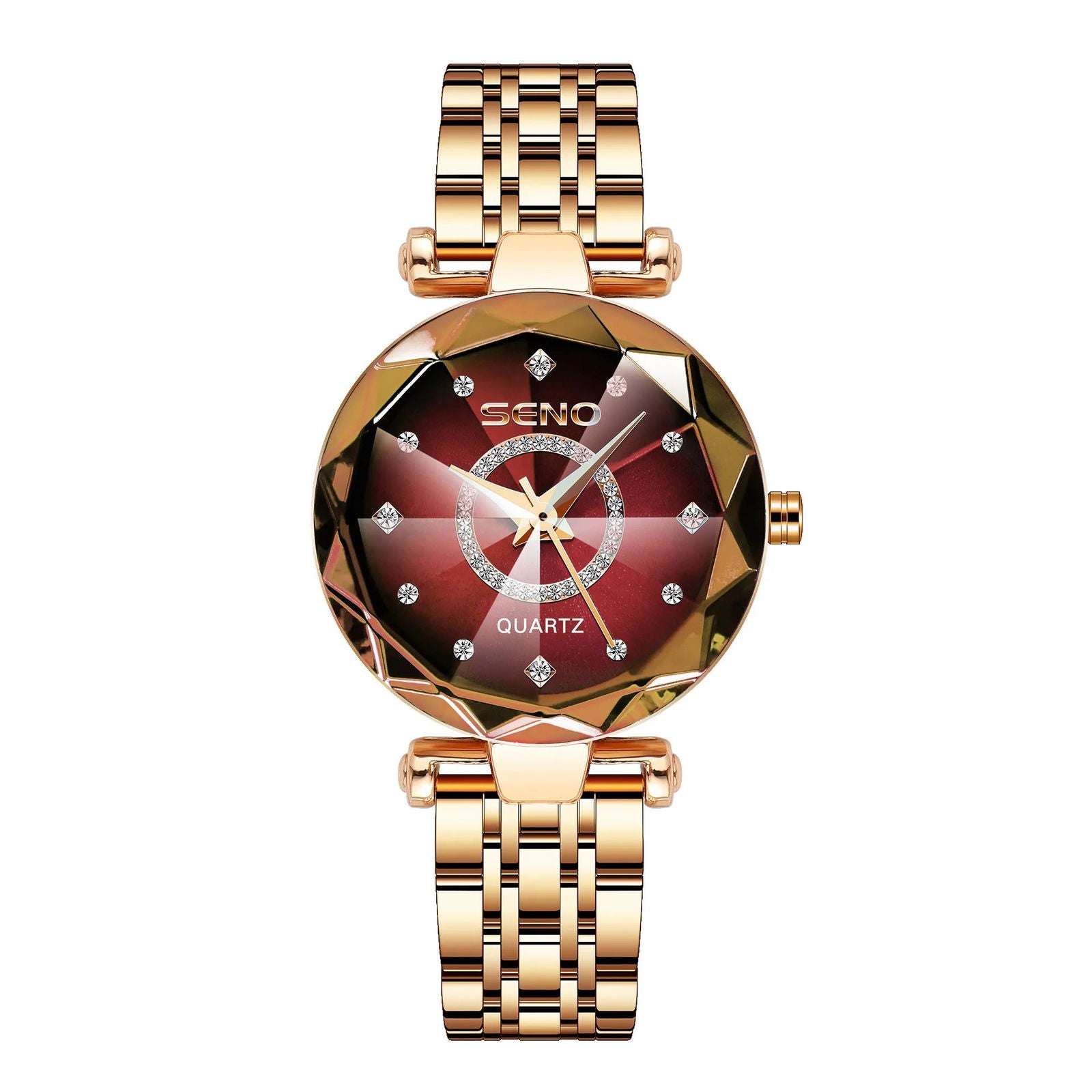 SENO Ocean Star Women Crystal Watch 2024 Top Brand Luxury Rose Gold Women Bracelet Watch for Ladies Wrist Watch Relogio Feminino - CHRISTDEST GLOBAL SERVICE