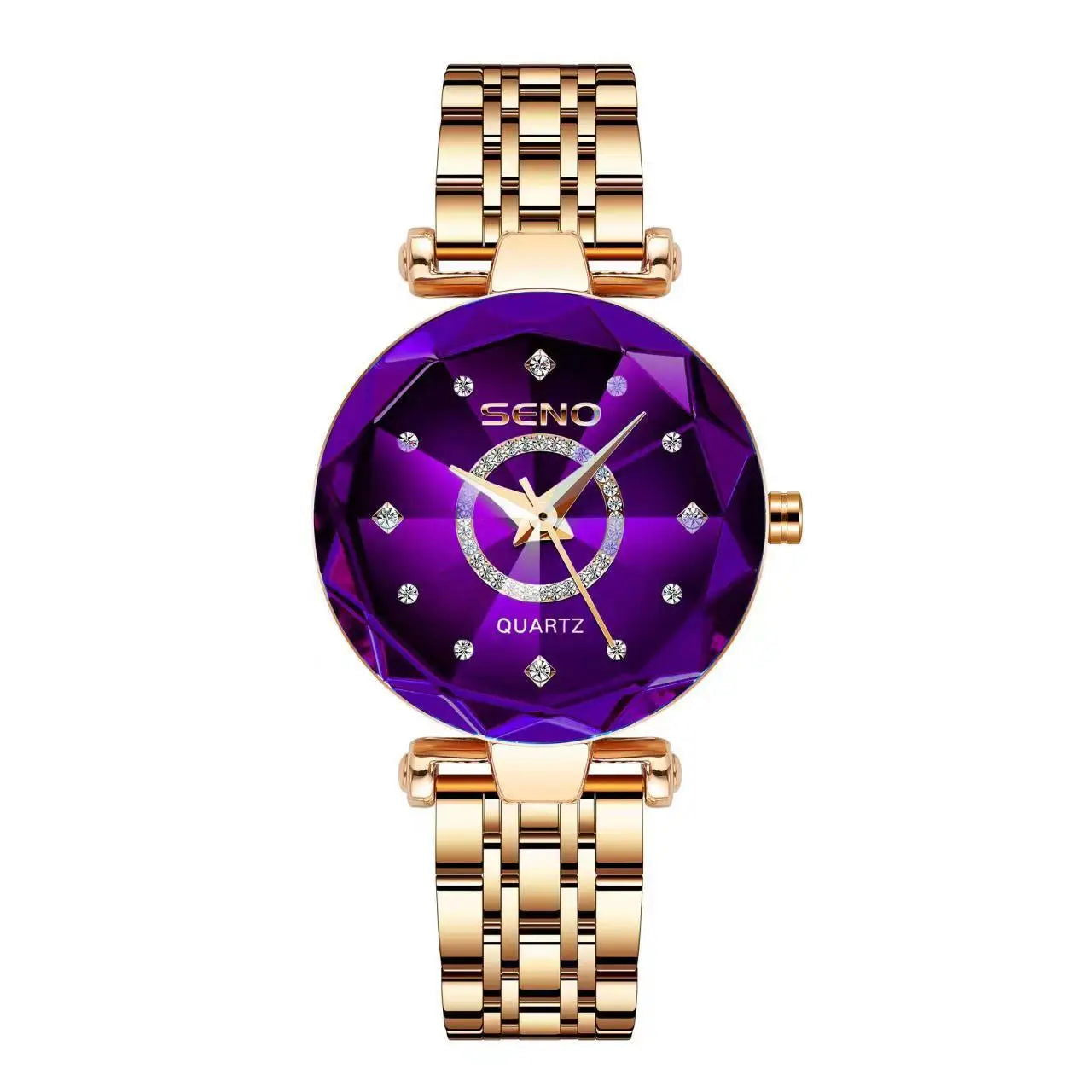SENO Ocean Star Women Crystal Watch 2024 Top Brand Luxury Rose Gold Women Bracelet Watch for Ladies Wrist Watch Relogio Feminino - CHRISTDEST GLOBAL SERVICE