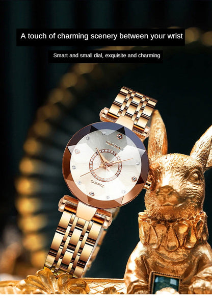 SENO Ocean Star Women Crystal Watch 2024 Top Brand Luxury Rose Gold Women Bracelet Watch for Ladies Wrist Watch Relogio Feminino - CHRISTDEST GLOBAL SERVICE