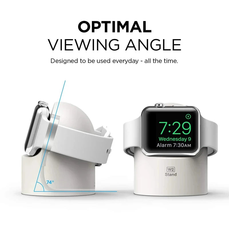 Silicone Charing Nightstand For Apple Watch Charger Stand iWatch Band Ultra2/9/8/SE/7/6/SE/4/3 49mm/45mm/44mm/42mm/41mm/40mm