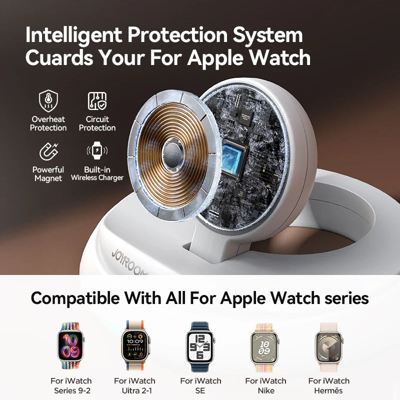 Joyroom for Apple Watch Charger Stand Portable Magnetic Charging Dock Fast Charger for iWatch Ultra/SE/Series 9 8 7 6 5 4 JR-W12
