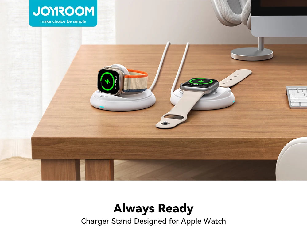 Joyroom for Apple Watch Charger Stand Portable Magnetic Charging Dock Fast Charger for iWatch Ultra/SE/Series 9 8 7 6 5 4 JR-W12