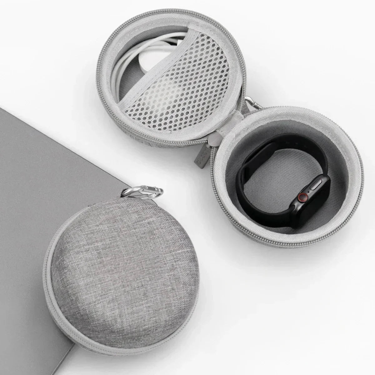 Watch Organizer for Apple Watch Charger Data Cable Headphone Storage Bag Hard Shell Protector Cover for Samsung Galaxy Watch