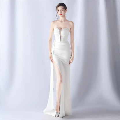 Shaping Fishbone Waist-tight Heavy Industry Beads High-end Evening Dress - CHRISTDEST GLOBAL SERVICE
