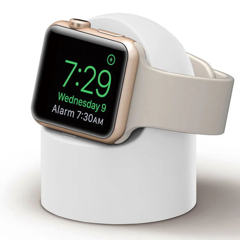 Silicone Charger Stand for Apple Watch Series 7 6 5 4 3 2 SE Bracket iWatch Night Dock Charging Desktop Holder - CHRISTDEST GLOBAL SERVICE