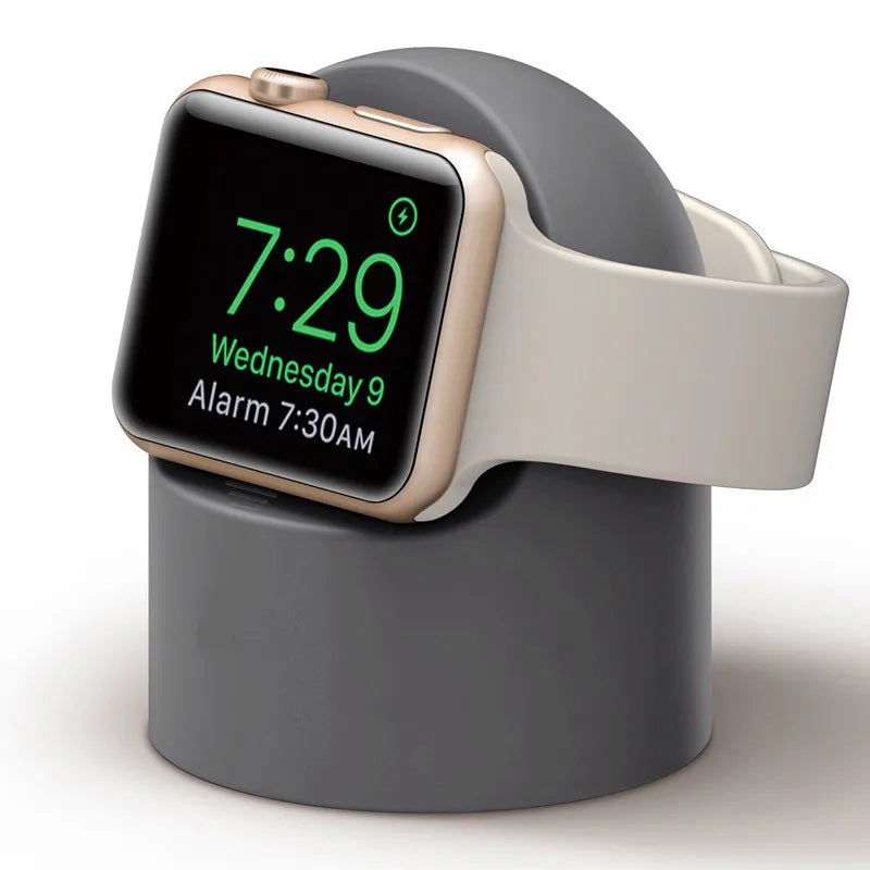 Silicone Charger Stand for Apple Watch Series 7 6 5 4 3 2 SE Bracket iWatch Night Dock Charging Desktop Holder - CHRISTDEST GLOBAL SERVICE
