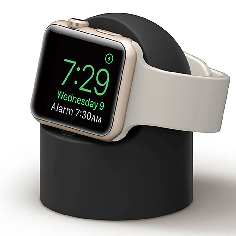 Silicone Charger Stand for Apple Watch Series 7 6 5 4 3 2 SE Bracket iWatch Night Dock Charging Desktop Holder - CHRISTDEST GLOBAL SERVICE