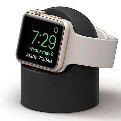 Silicone Charger Stand for Apple Watch Series 7 6 5 4 3 2 SE Bracket iWatch Night Dock Charging Desktop Holder - CHRISTDEST GLOBAL SERVICE