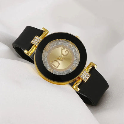 Simple Black White Quartz Watches Women Minimalist Design Silicone Strap Wristwatch Big Dial Women's Fashion Creative Watch - CHRISTDEST GLOBAL SERVICE