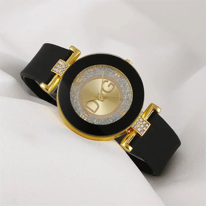 Simple Black White Quartz Watches Women Minimalist Design Silicone Strap Wristwatch Big Dial Women's Fashion Creative Watch - CHRISTDEST GLOBAL SERVICE